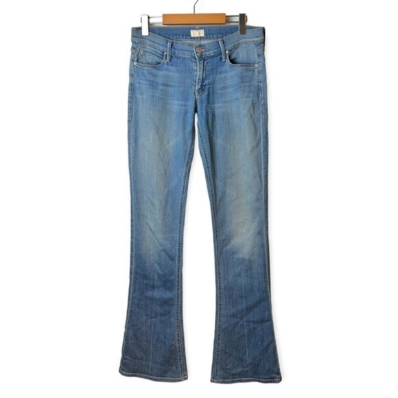 MOTHER The Runaway Skinny Flare Jeans in Light Kitty 28 - Picture 2 of 12